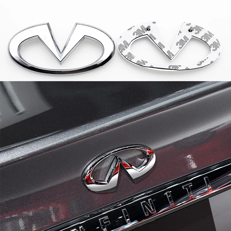 1pcs 3D Infinit Front and Rear ABS Car logo sticker Rear Bumper tail door trunk sticker car rear Emblem sticker Accessories