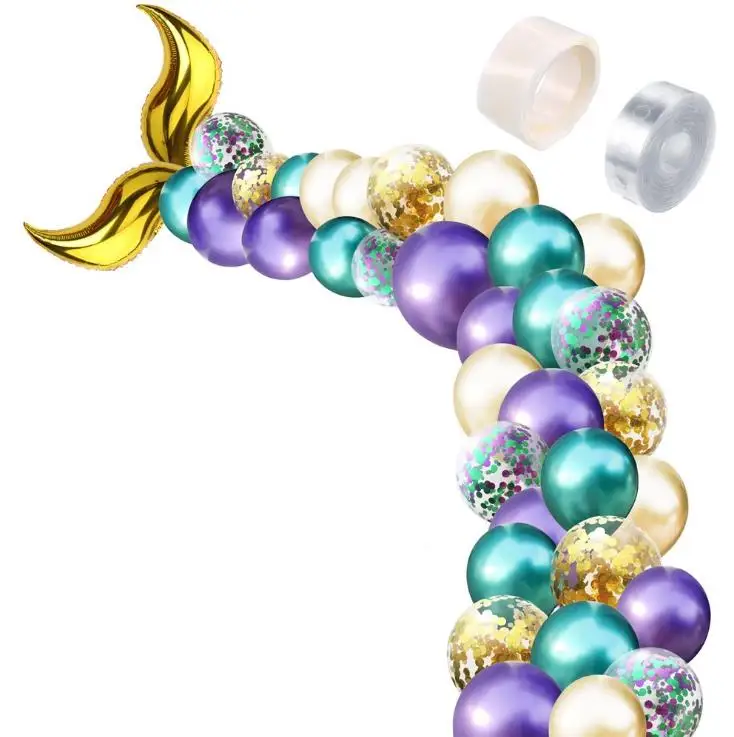 

Mermaid Tail Balloon set Mermaid Under The Sea Theme Party Birthday decor Garland Balloon Arch Kit Photography Backdrop 20sets