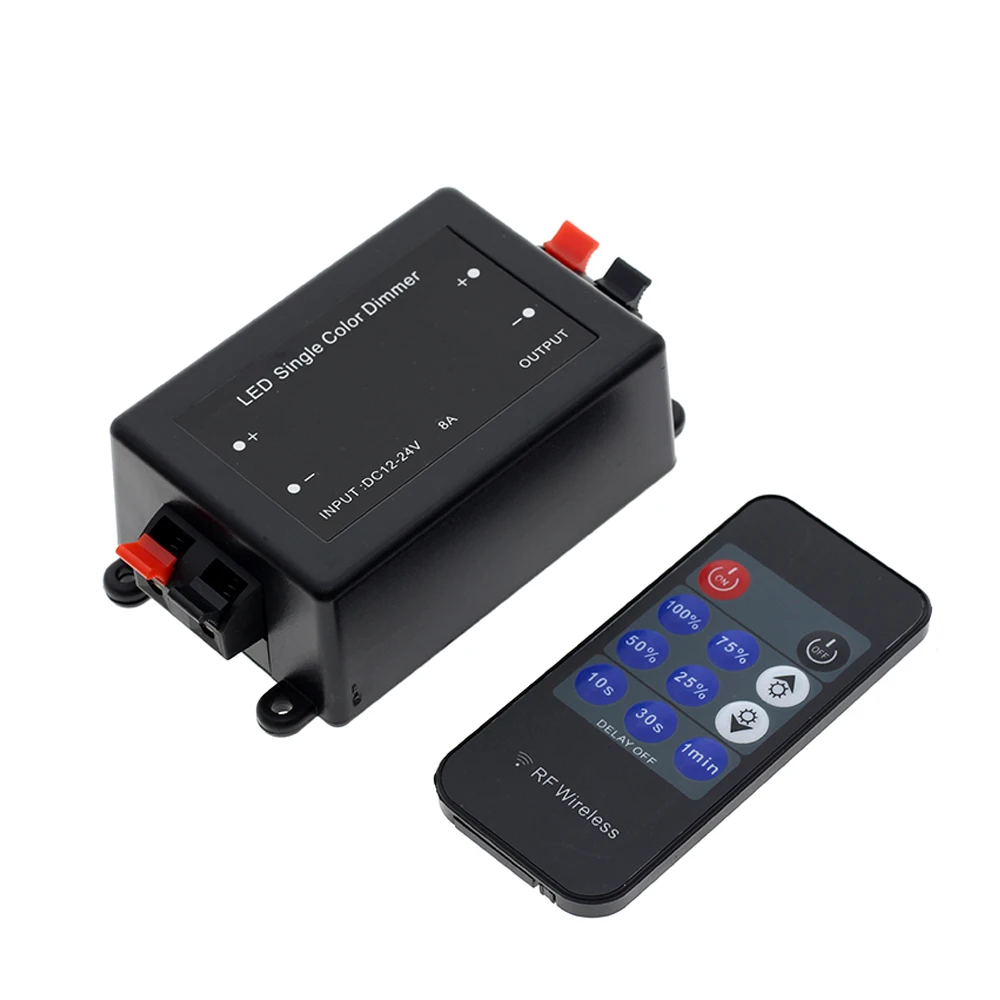 LED Single Color Dimmer Wireless LED Controller 11 Key RF Remote Control Adjust Brightness Switch For LED Strip12V 24V
