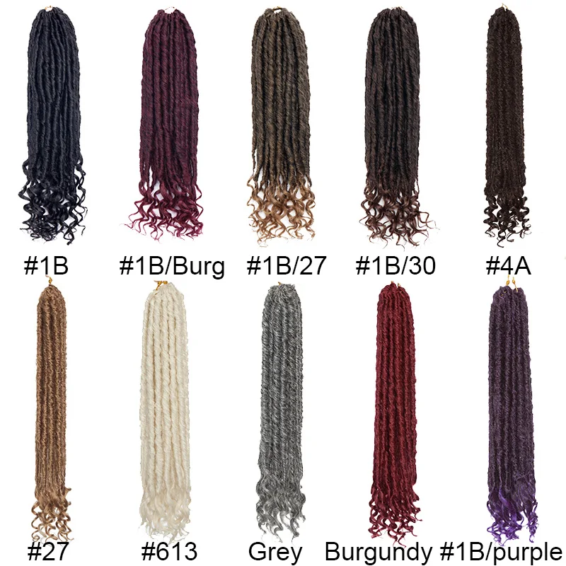 BENEHAIR Goddess Faux Locs Crochet Hair 24 Strands Crochet Braiding Hair Synthetic Hair Extension Fake Hair For Black Women