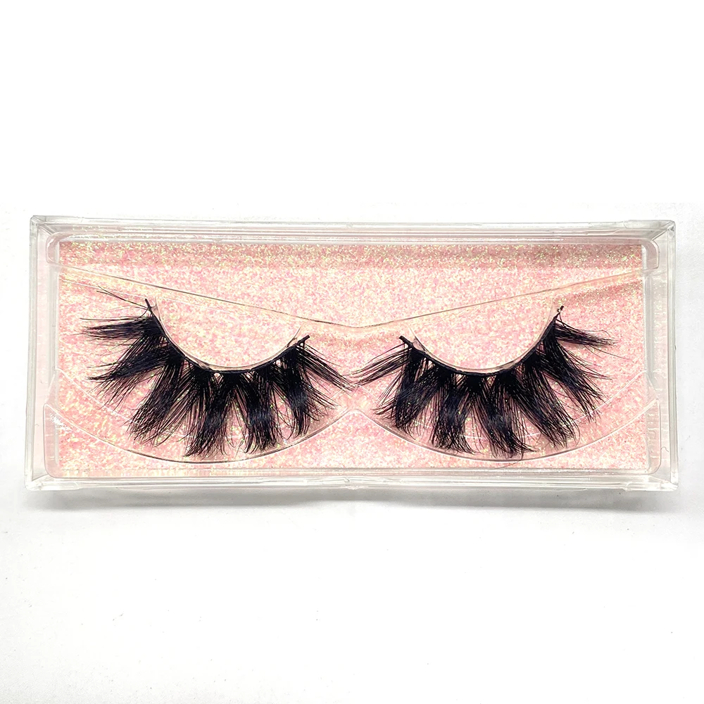 20mm Lashes 6D Mink Eyelashes Pink Pullbox Cross Thick Style Wedding Attend Important Occasions Go With Heavy Eyelash Extension