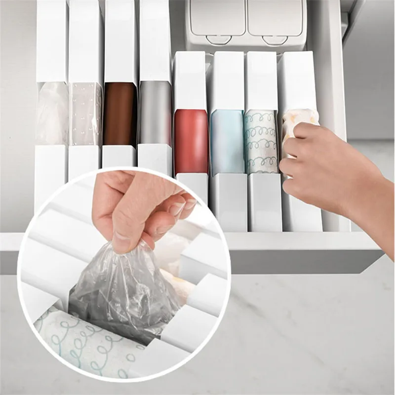 Kitchen Fresh-keeping Bag Garbage Bag Storage Box Disposable Gloves Plastic Bag Extraction Drawer Cabinet Finishing Box