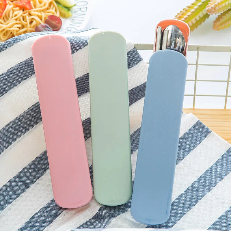 New Design Quality Nordic Portable Two-piece Creative Cutlery Knife Fork Box Lunch Portable Kitchen Tool