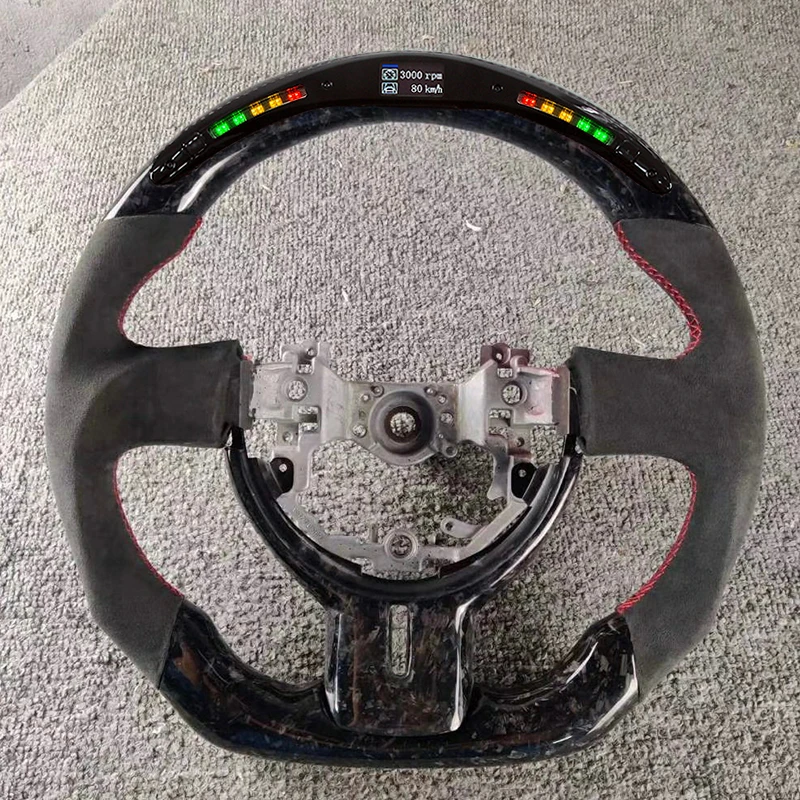 

LED Racing Refit Carbon fiber Leather steering wheel For SUBARU BRZ Toyota 86