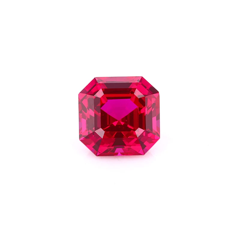 Loose Lab Grown Ruby 5x5-9x9mm Asscher Shape Diamond Excellent Lab Sapphire Blood Red For Jewelry Making Wholesale