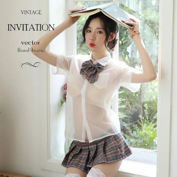 Cosplay Costume Porno Sexy School Uniform Deguisement Ecoliere Gauze Erotic Students Uniform Colegiala British Academy Sex Skirt