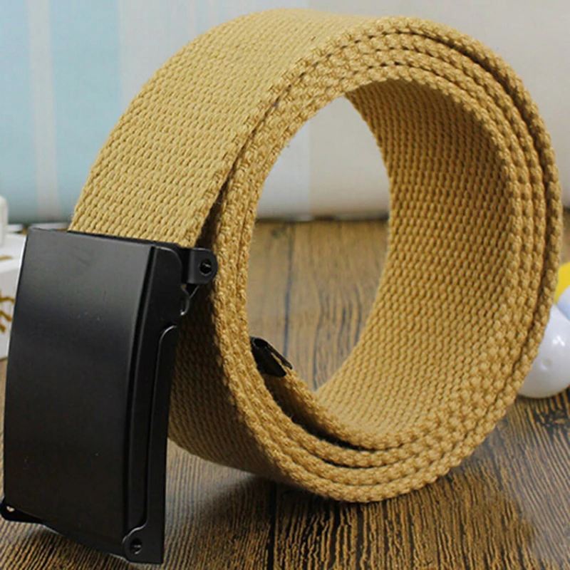 Mens Belts Fashion New Unisex Trousers Belts Canvas Belt Breathable Outdoor Tactical For Jeans Adjustable Waist Belt 120cm