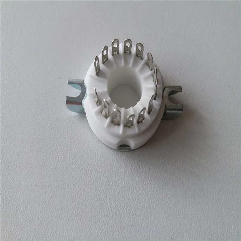 5 قطعة السيراميك أنبوب مأخذ 14 دبوس أنبوب المقبس GZC14-F الفضة القدم ل أنبوب مكبر للصوت