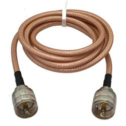 RG142 UHF PL259 Male Plug to UHF PL259 Male Plug Connector Crimp Wire Terminal RF Jumper pigtail Cable 4inch~20M