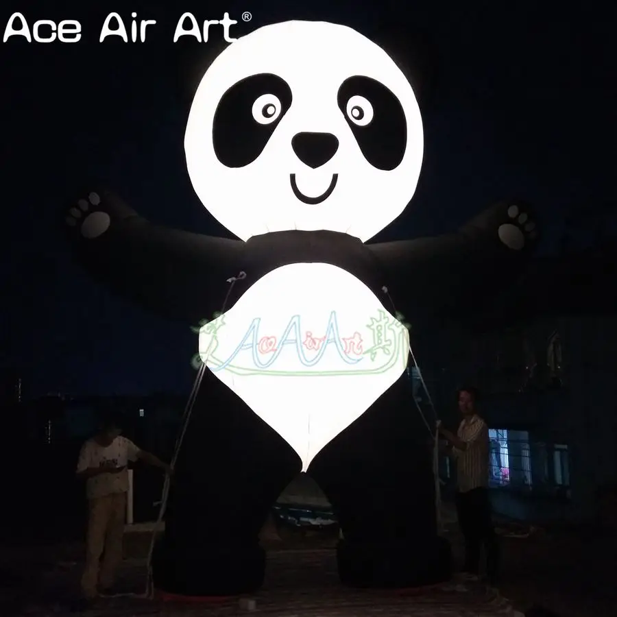 

Customized Advertising Inflatable Product, Cartoon for Outdoor with LED Lights, Giant Panda