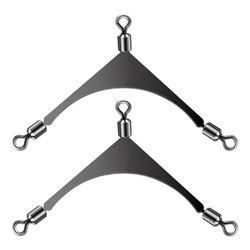 미국 스테인리스 스틸 낚시 지그 헤드 스위블 롤링 폴 커넥터, 태클 스위블 낚시 액세서리, 3 웨이, 로트 당 5 개