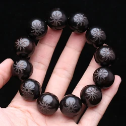 Ebony Bracelet Men's Classic 20mm Wooden Bracelet Men's Glamor Black Wooden Bracelet