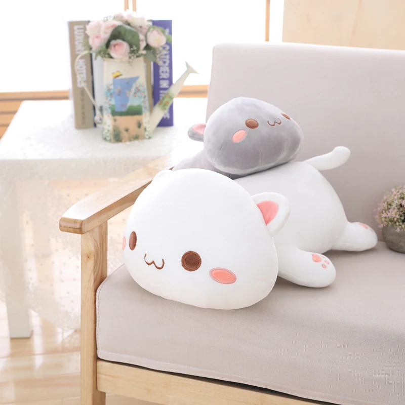 New Arrive 30/50/65cm Soft Cat Plush Toys Big Hugging Pillow Cute Raccoon Dolls Stuffed Animal For Boys Girls Gift