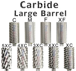 RolinStar 6.6 Large Barrel Silver Tungsten steel Carbide High quality remove gel polish 4XC acrylic