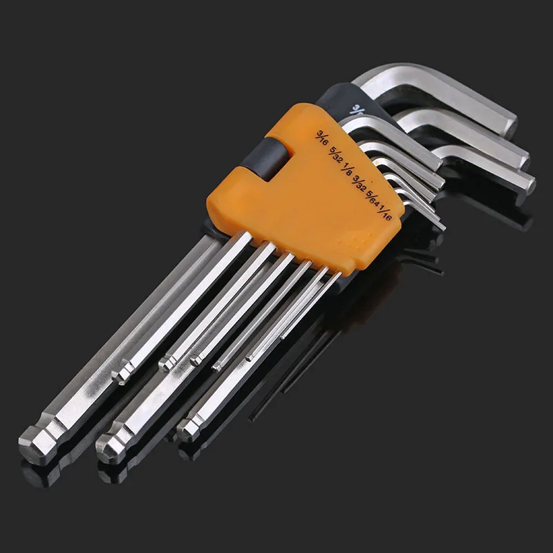 Inch Inner Hexagon Wrench Set Screwdriver Set  Inner Hex Screw  Wrench Special Medium Length Arm Tool Set