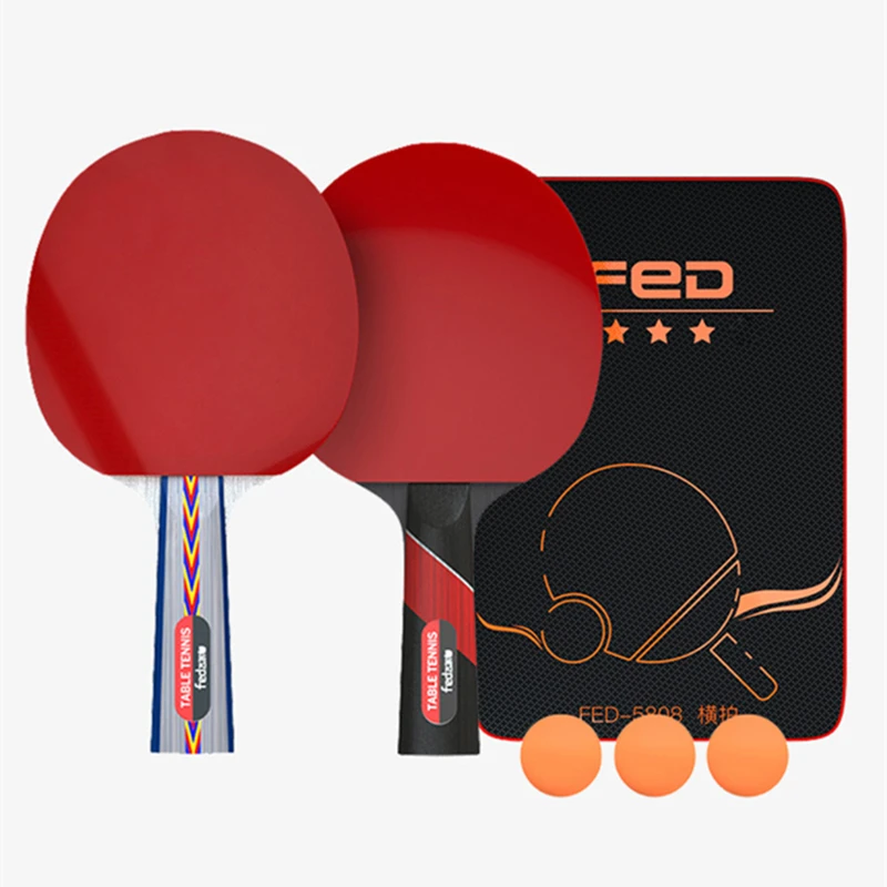 Table Tennis Racket Single Shot Beginner Finished Table Tennis Soldier Double-sided Anti-rubber Student Soldier Table Tennis