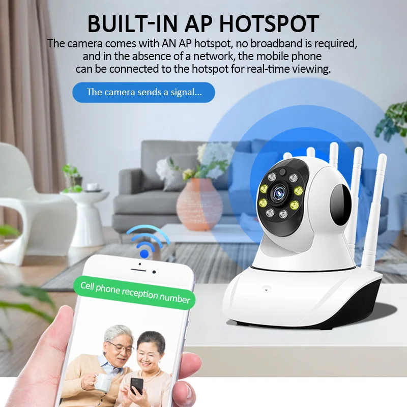 5Ghz Security Wifi IP Camera 5MP Indoor Home Camera Color Night Vision Video Camera Remote Control Baby Camera 360 Degree