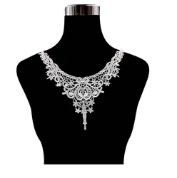 Water-soluble lace embroidery Polyester silk corsage collar flower fake collar DIY lace accessories