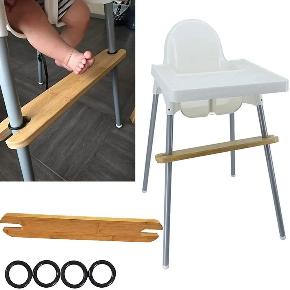 Bamboo Pedal Baby Seat Baby Chair Footrest Ergonomic Design Bamboo Footboard Great Gift Baby High Chair Accessories