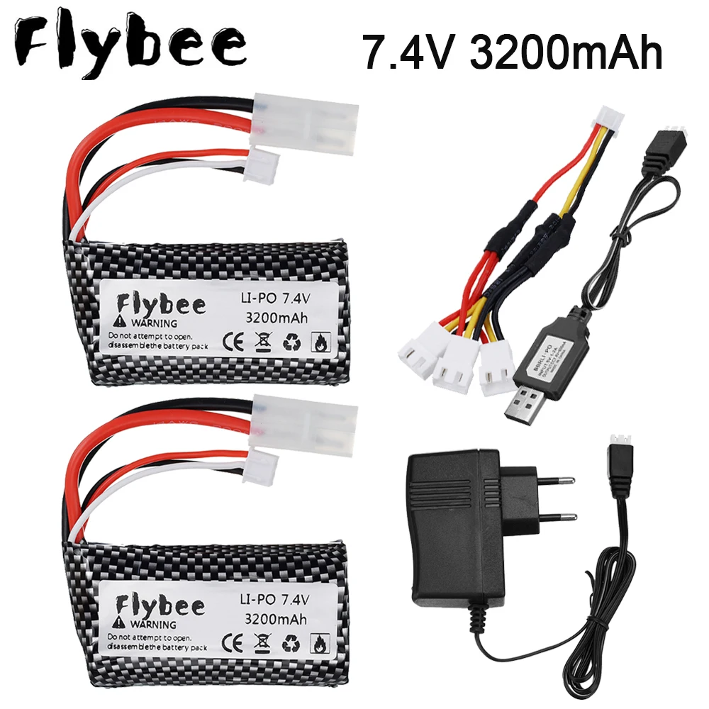 (Tamiya Plug) 7.4V 3200mAH 25C Li-ion Batery 2S remote control helicopter Car Tank Boat Toy 7.4 V 18650 Toy Lipo battery