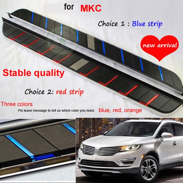 Side pedal side step running board for Lincoln MKC 2015-2025 four choices,stable quality,hot sale China,free shipping to Asia