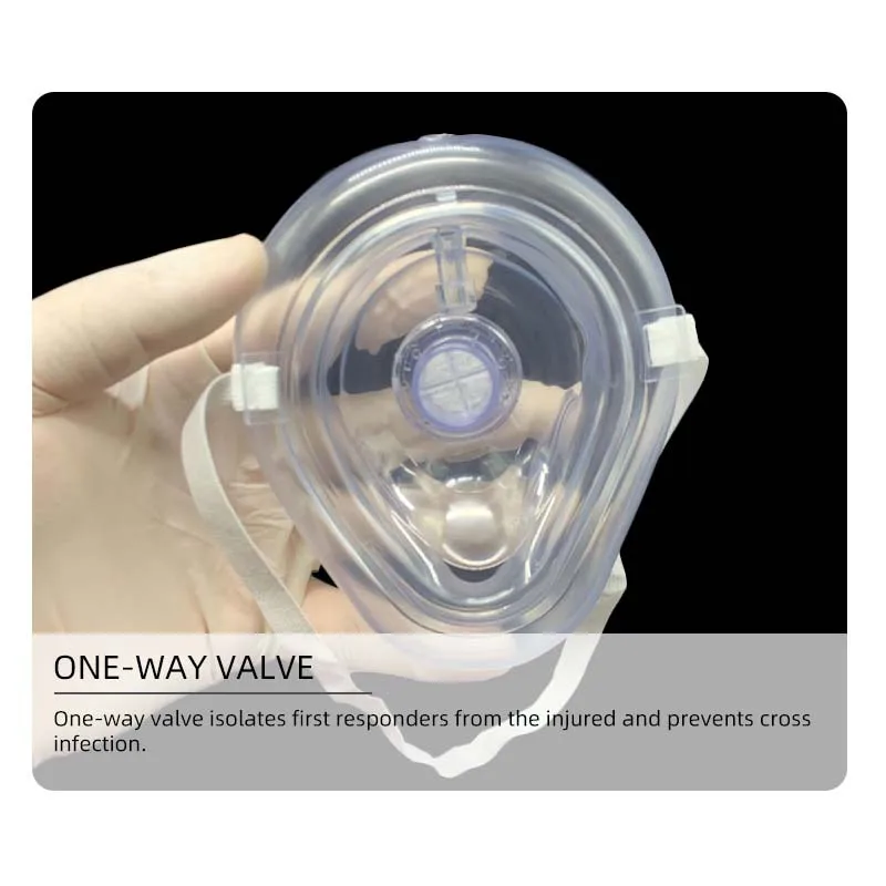 CPR Mask Resuscitator Rescue Emergency First Aid Masks CPR Breathing Mask Mouth Breath One-way Valve Tools