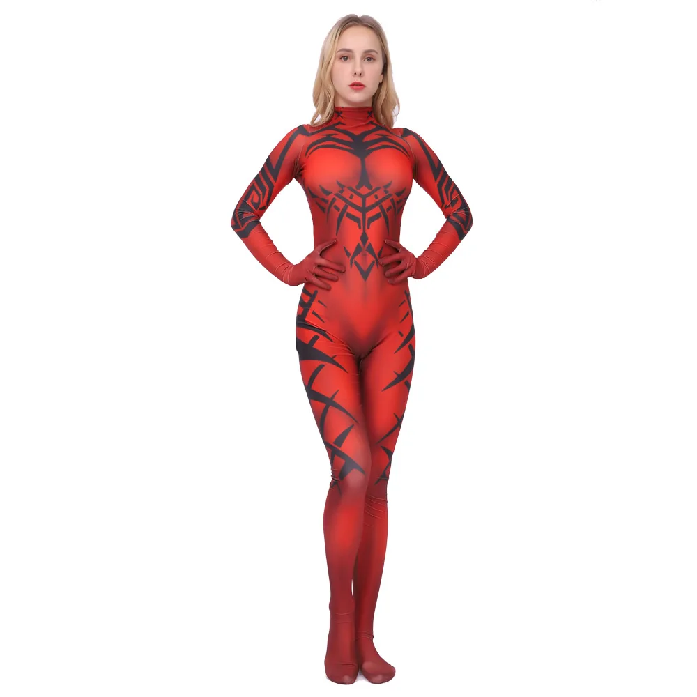 American Comics Darth Talon Anime Cosplay Costumes Adult 3D Printing Clothing Tights Women's Elastic Slim Bodysuit Jumpsuits