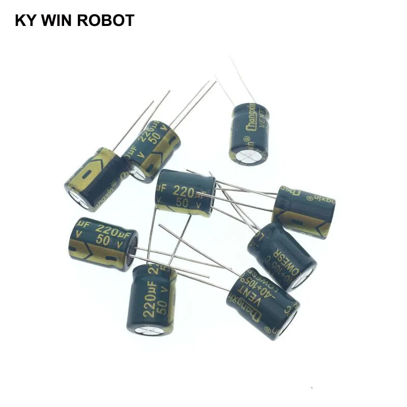 10 pcs Aluminum electrolytic capacitor 220 uF 50 V 10 * 13 mm frekuensi tinggi Radial Electrolytic kapasitor