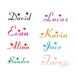 Cute Wall Decal For Bedroom Personalized Kids Name Vinyl Wall Sticker Creative Custom Name Decor Nursery Room Art Murals Y010