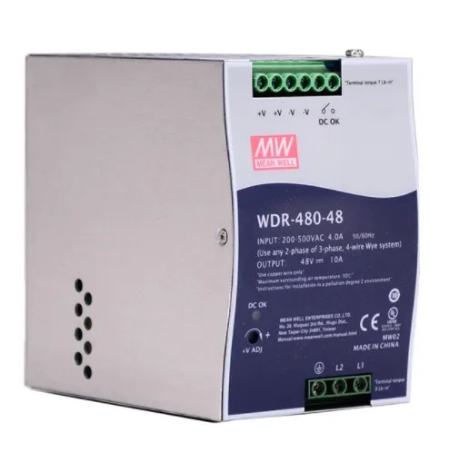 

WDR-480-48 480W | 48V | 180-550VAC/254-780VDC WDR Track Switching Power Supply