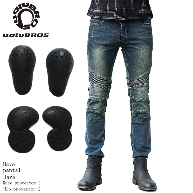 Breathable Classic Motorcycle Jeans  Outdoor Driving  Motocross Protective Pants Comfortable Pantalon Moto Detachable equipment