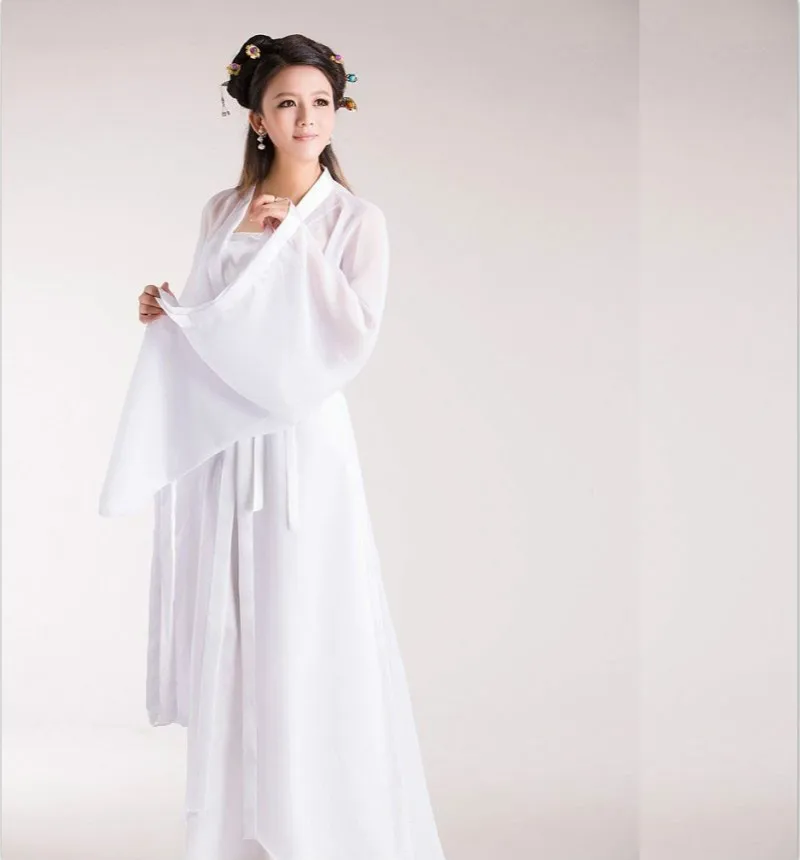 High Quality Classic Chinese Drama Hanfu Costume Chinese Folk Dance White/red/pink Costumes of Movie Roles Stage Costumes Woman