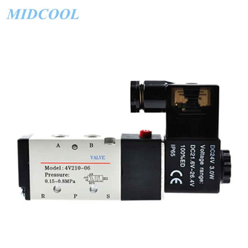 Solenoid Valve 4V200 Series (5/2 ,5/3 way) 4V210 4V220 4V230 220V 110V 24V 12V Terminal/Grommet type Single / Double solenoid