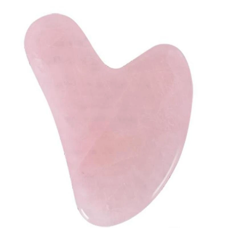 20pcs/lot Rose Quartz Jade Guasha Board Pink Natural Stone Scraper Chinese Gua Sha Tools For Face Neck Back Body heath tool