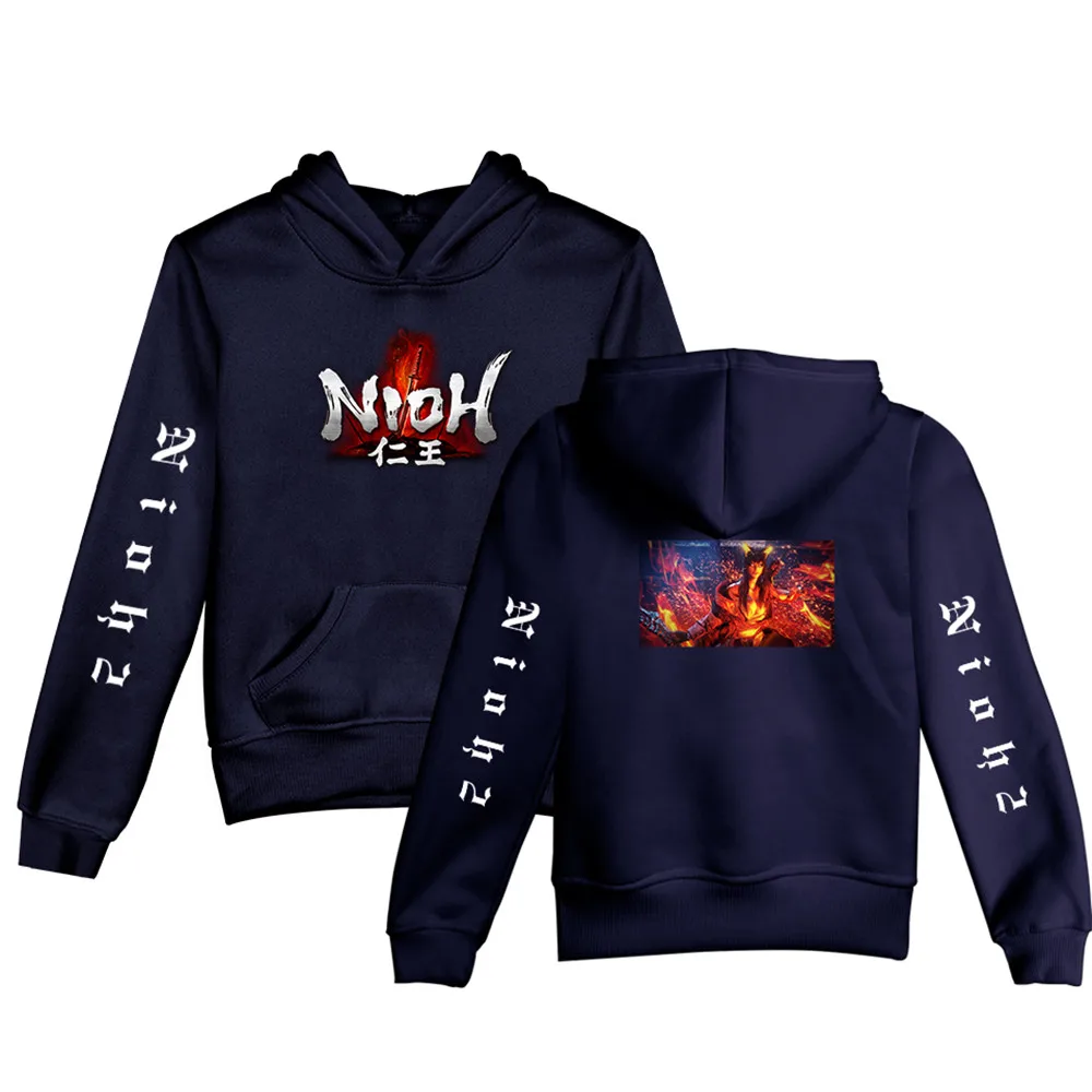 Nioh Hoodies Kids Size Boy Girls Long Sleeve Hooded Sweatshirts Children's Hoodies Street Style Games Harajuku Clothes Child