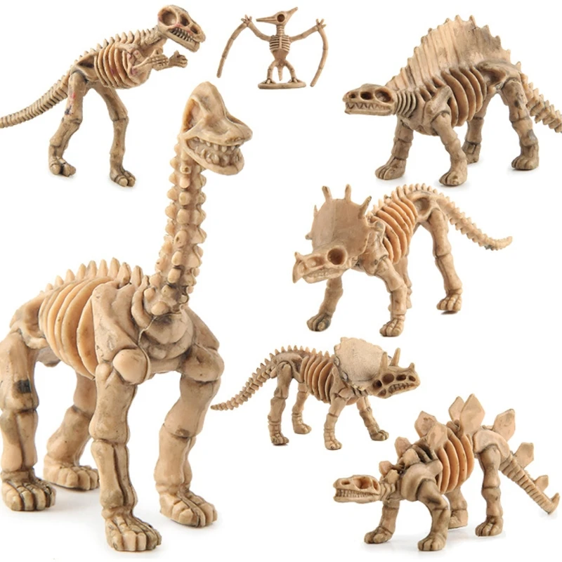 12pcs Dinosaur Skeleton Fossils Assorted Bones Figures Toys Kids Christmas Gift