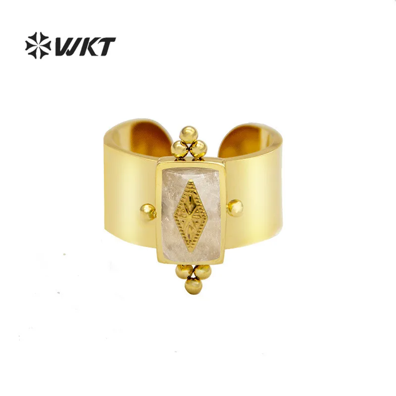 

WT-R383 WKT 2023 Best And New Style Stainless Steel And Crystal Ring For Women Noble Ladies Party Jewelry Gift