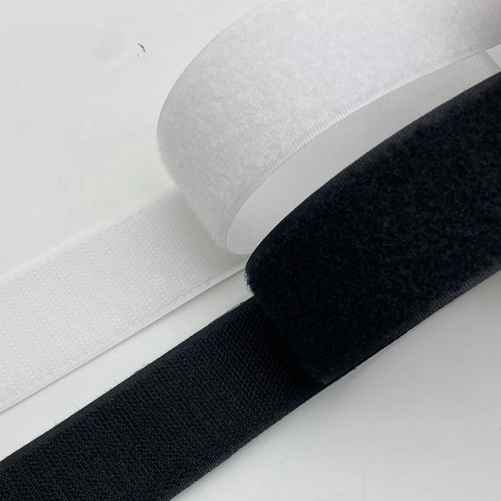 5Meters/pairs 100mm Non-adhesive Hook and Loop fastener Tape Sewing-on the hooks  adhesive Magic tape DIY Black and White