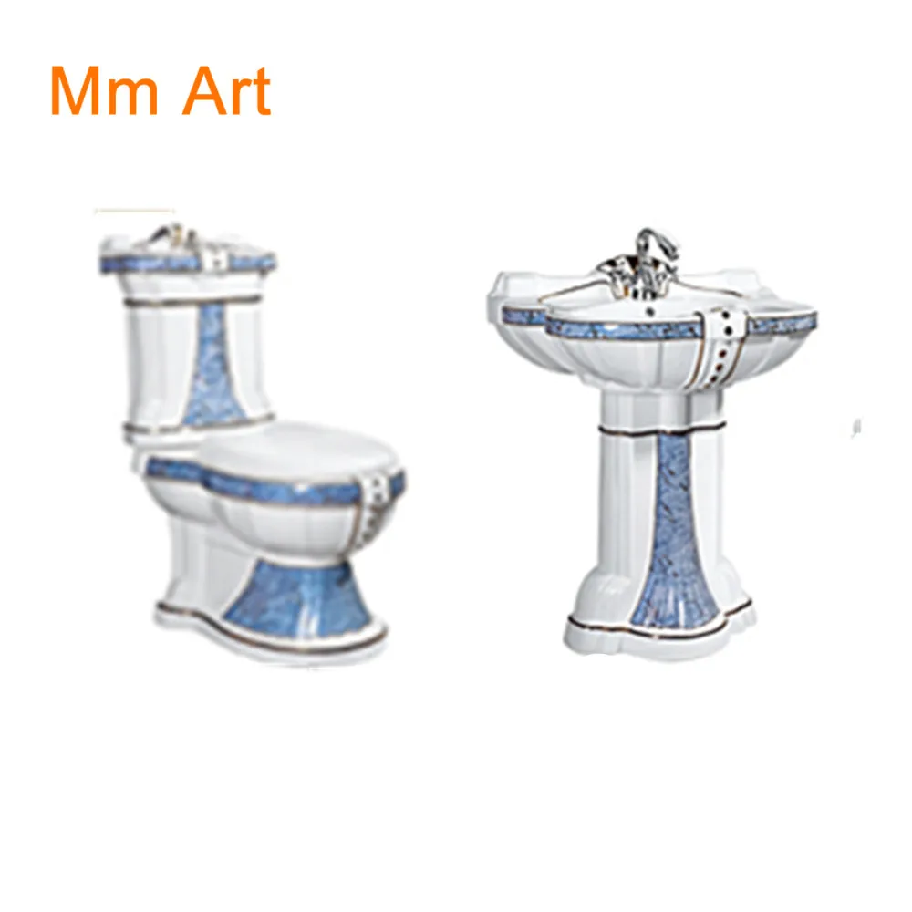 

Artistic Plain Golden One Piece Closestool Siphon Fluishing S-Trap Floor Mounted Luxious Villa Bathroom Seat Toilet wc