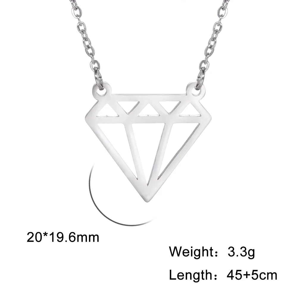 Cazador Stainless Steel Necklace for Women Geometric Pendant Chain Necklaces Jewelry Fashion For Girls Gifts New 2024 Wholesale