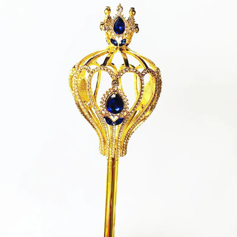 Holiday Party Gold Plated Rhinestone Scepter Beauty Pageant Wand