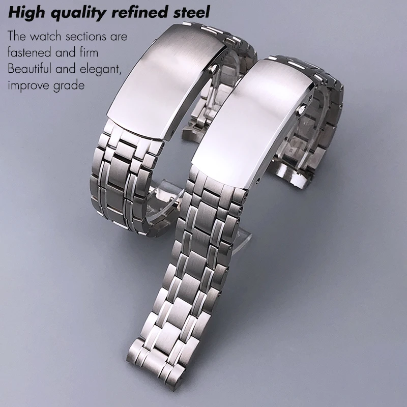 Top Quality Stainless Steel Watchband 20mm Fit for Omega New Seamaster 300 Diving Silver Rose Gold Watch Strap PUSH Buckle