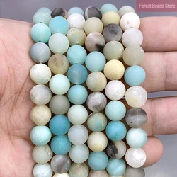 New Arrival Frost Matte Mixed Color Amazonite Round Beads Diy Bracelet Necklace for Jewelry Findings 15
