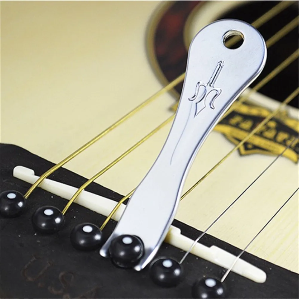 Guitar Bridge Pins Puller Acoustic Folk Guitar Bridge Pin Remover String Nail Pulling Puller Tool Metal Pulling Puller Remover