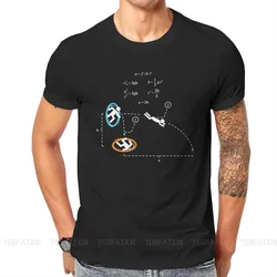 Portal Chell Video Game Kinematics Tshirt Harajuku Grunge Men's Clothing Tops Cotton Crewneck T Shirt