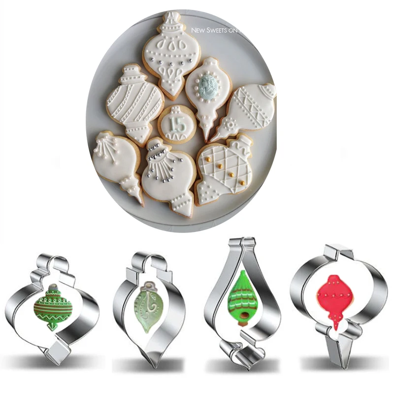 

1pcs Christmas Lantern Metal Cookie Cutter Fondant Cake Decorating Tools Cupcake Topper Sandwich Stamp Mold