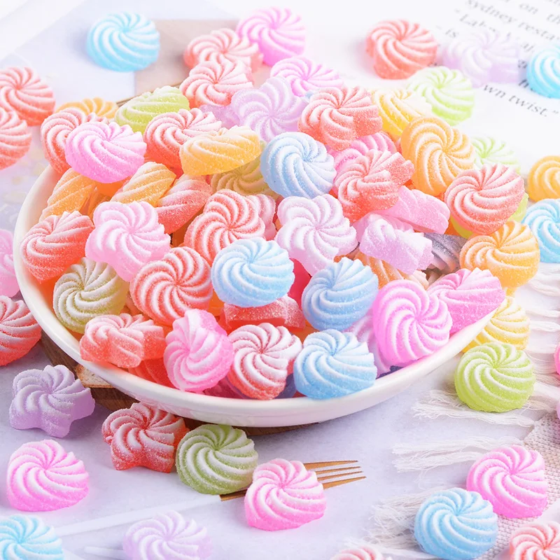 15pcs Resin Soft Star/Heart Cabochon Fake Food Candy Charms For DIY Keychain Earring Pendant Jewelry Making Hair Accessories