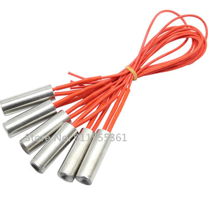 10pcs Stainless Steel 10x40mm Cartridge Heater 10mm Tube Dia. 24V/36V/110V/220V/380V 100W Single End Electric  Element