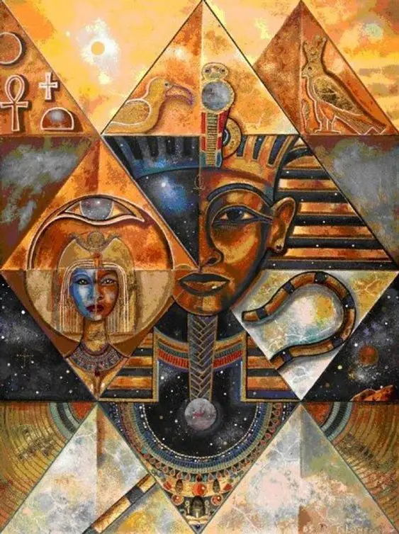 

JMINE Div 5D Egypt pyramid Queen Full Diamond Painting cross stitch kits art High Quality Scenic 3D paint by diamonds