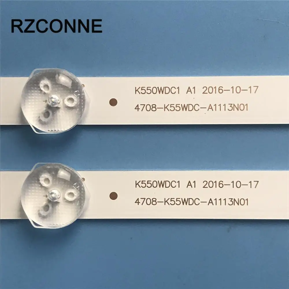 Tira de luces LED de retroiluminación, accesorio para televisor de 55 ", K550WDC1 A1 4708-K55WDC-A2113N01 A1113N01 55U5080 55PUT6002 55PUF6092 K550WDC2, 5 lámparas